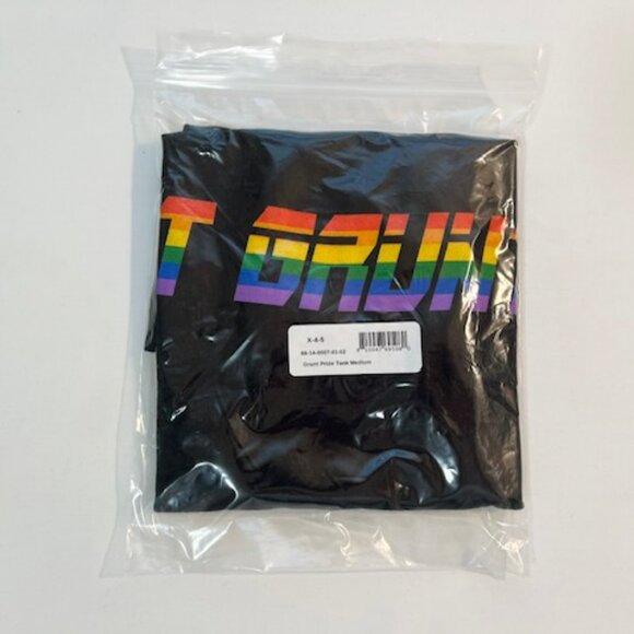 Fort Troff Size M Cotton Blend GRUNT PRIDE Tank Top - Black/PRIDE Colors - Picture 9 of 11